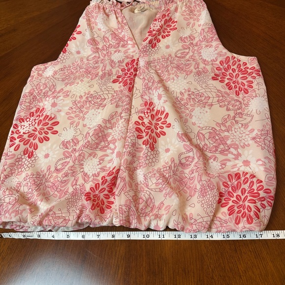 Max Studio Floral Sleeveless Tie-Neck Blouse | Pink & White - Picture 5 of 9